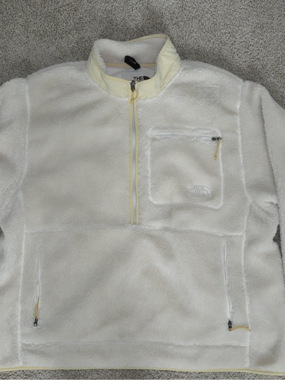 The North Face Men’s Cream Sherpa Half-Zip Pullover
